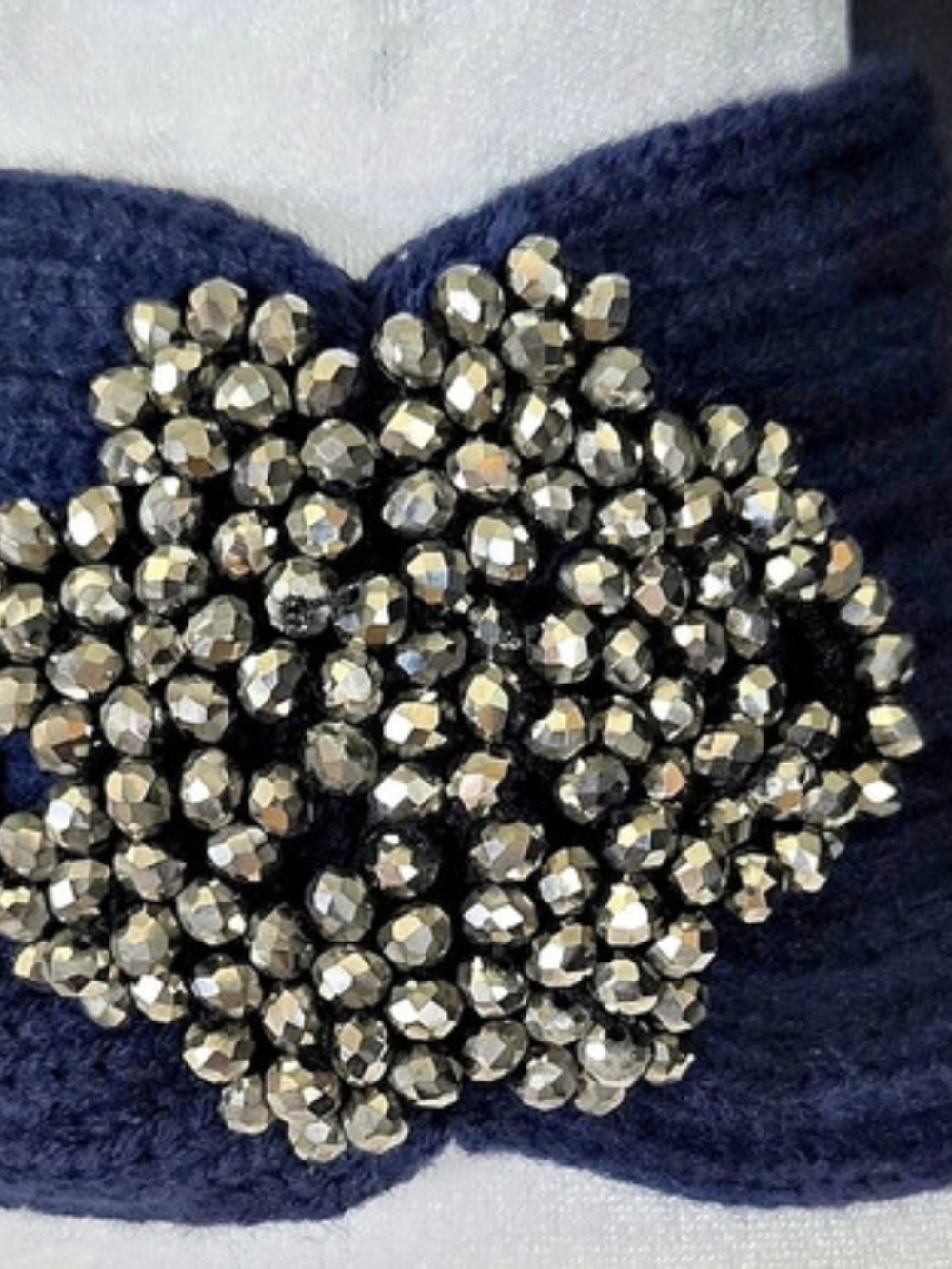 Embellished Knit Headband  in Blue#753
